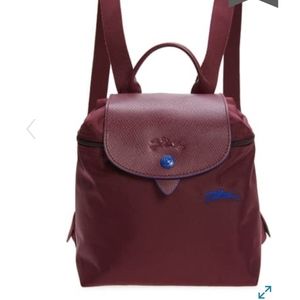 NWT LongChamp Mini Le Pliage Backpack - Plum Color